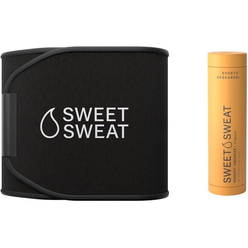 image:imageSports Research Waist Trimmer Pack  Sweet Sweat Waist Trimmer ExtraCoverage Medium amp Tropical Workout Enhancer RollOn Gel 64oz