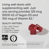 Sports Research® Vegan Vitamin D3 + K2 Sugar-Free Gummies – 125mcg (5000iu) Vitamin D w/ 100mcg Mk7 Vitamin K – Supports Bone & Immune Health* – Vegan Certified · Non-GMO · Soy Free – 60 Count