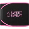 Sports Research Waist Trimmer Pack – Sweet Sweat Waist Trimmer (Black/Pink, X-Large) & Set of 3 Hip Resistance Bands(Pink)