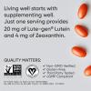 Sports Research® Lutein and Zeaxanthin Capsules – Eye Health Support Supplement Made with Lute-Gen® and Organic Coconut Oil – Vegan Friendly & Non-GMO Verified – 30 Veggie Softgels(30 Count (Pack of 1))